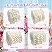 Towenm 4 Rolls 76 Feet Pearls String Garland, Faux Pearl Beads Roll Strand for Crafts, Artificial Pearls Chain Trim for Wedding Party Flower Valentine Christmas Decoration, 4mm 6mm 8mm 8+3mm, Ivory