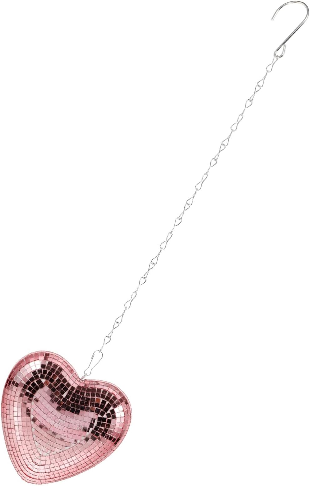 Zerodeko Heart Shaped Disco Pendant Elegant Decoration for Parties Valentine Day Decor Easy to Romantic Party Ornament for Home Weddings and Events