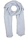 Produktbild Zwillingsherz Seiden-Tuch Damen dezentes Muster - Made in Italy - Eleganter Sommer-Schal für Frauen - Hochwertiges Seidentuch/Seidenschal - Halstuch und Chiffon-Stola stilvolles Muster hellblau