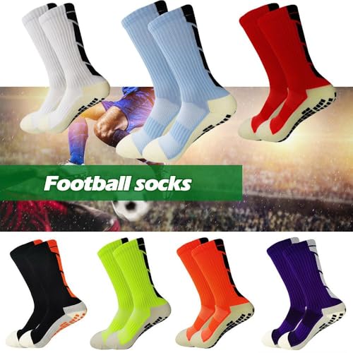 Adults Running Fitness Non Slip Dispensing Sports Socks Cycling Socks Football Socks Medium Tube(black)4