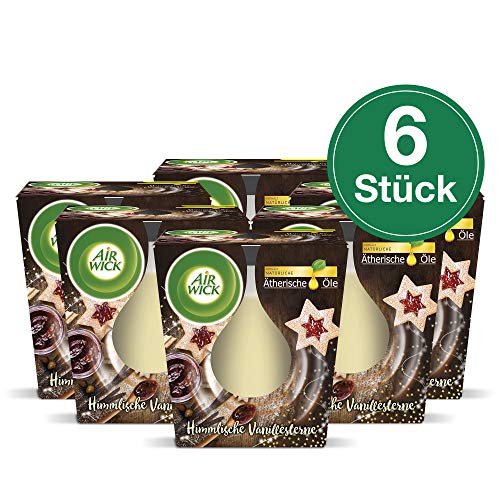 Air Wick Wohlfühl-Duftkerze Himmlische Vanillesterne, 6 Stück