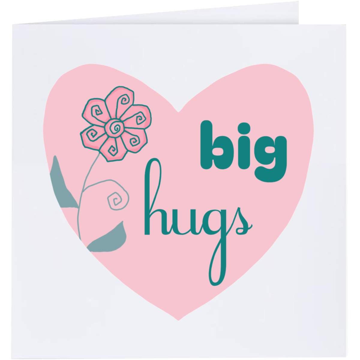 Azeeda 'Big Hugs' Greeting Card - Square (GC00059773)