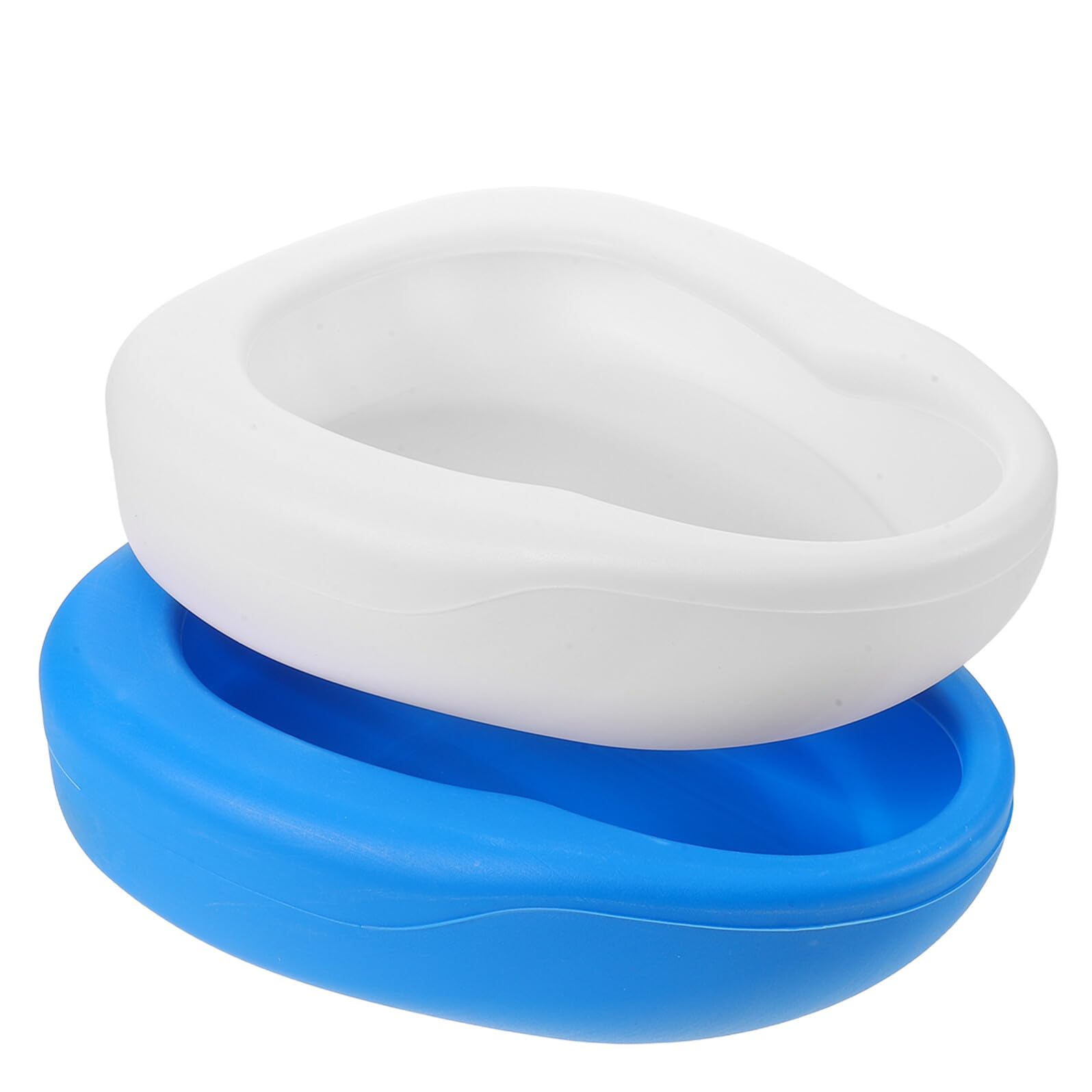 Padella da Letto per Adulti 2 Pezzi in Plastica Rinforzata | Bordo Ampio, Fondo Rinforzato, Design Ispessito, per Uomini e Donne Anziani, Uso Casa