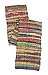 Chardin Home 13x72 Inch Rainbow Chindi Table Runner – Eco-Friendly Handwoven Runner Made from Recycled Cotton Rags – Colorful Boho Table Decor for Dining, Console, or Coffee Table