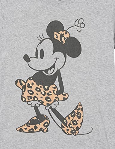 Disney Little, Big Minnie Leopard Mouse Girls Short Sleeve Tee Shirt2