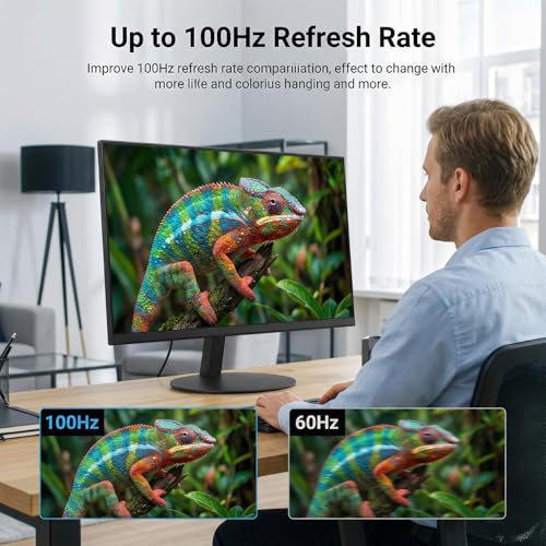 Image of 27 Inch Monitor - 1080P, VA, Full HD, Frameless, 100Hz, 1ms, Adaptive-Sync, for Working and Gaming, Low Blue Light, Flicker Free, HDMI, VESA Mountable (100x100mm)