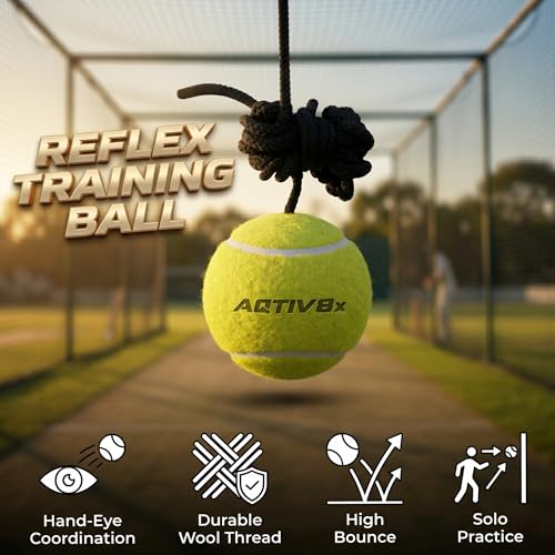 Image of PVC Hanging Cricket Ball for Practice /Training for Men, Women, Boys, Girls & Kids Home Practice Balls Ideal for Indoor & Outdoor Batting, Heavy Training