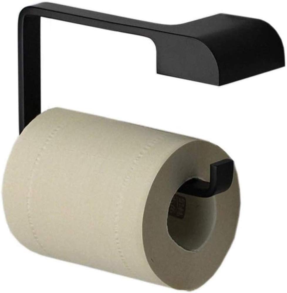 Portarotolo di Carta igienica da Parete, Porta fazzoletti, portarotolo da Bagno Nero, portarotolo in Acciaio Inossidabile, Vassoio per la casa