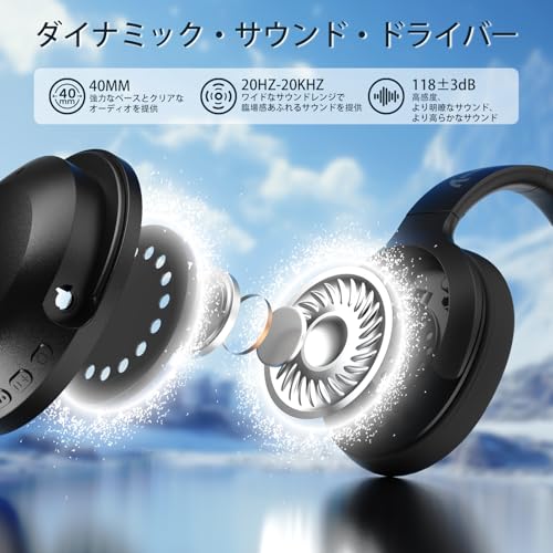 ATTACK SHARK G300 ヘッドホン bluetooth ワイヤレスヘッドホン コスパ最強 オーバーイヤーヘッドホン HIFIステレオ ハイブリッドアクティブノイズキャンセリング ANC 低遅延 有線 無線 3.5mm AUX有線両用 Bluetooth 5.3 密閉型 軽量 折り畳み可能 内蔵マイク付き 20時間連続再生 日本語説明書【技術基準適合証明219-249399】（ブラック）