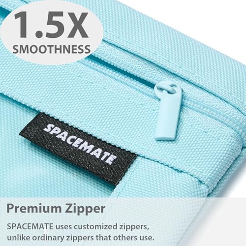 Image of SPACEMATE 2 Pack Pencil Pouch for 3 Ring Binder, Clear 3-Hole Zipper Case