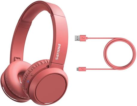 Philips TAH4205 Kablosuz Kulak Üstü Kulaklık (Mikrofonlu) Kırmızı, 29 saat