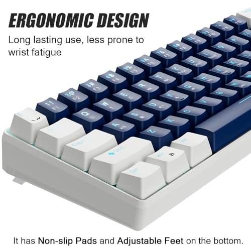 Teclado mecánico para juegos compacto de 61 teclas intercambiables con interruptor rojo 5