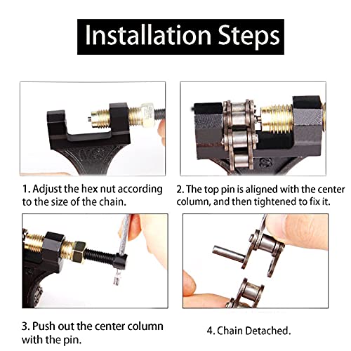 Chain Breaker Klinkgereedschap voor Motorfiets ATV Crossmotor Scooter Fiets Tractor Heavy Duty 420 428 520 525 528 530 Chain Splitter Cutter Link Remover Chain Tool - Image 7