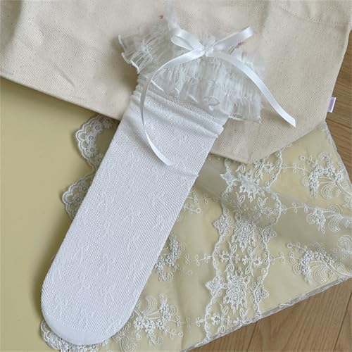 Soft & Breathable Middle Calf Socks Girls Socks for Kids with Bowknot Design for Everyday Wear and Special Occasion4