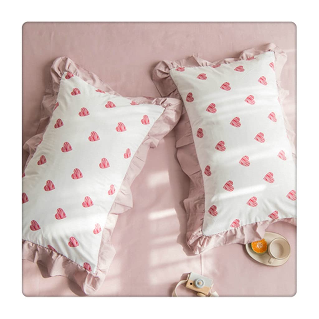 MFJGHU Cotton Small Fresh Spring and Single Leaf Pillowcase Temperament Student Dormitory Home(Style A)