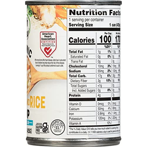 Health Valley Organic Soup, No Salt Added, Chicken & Rice, 15 Oz (Pack of 12)