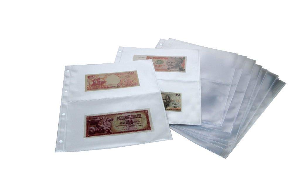 15 Banknoten-Hüllen DIN A4 Mit 3 Taschen – Glasklar & Weichmacherfrei Für Geldschein-Alben