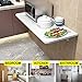QJIBVZY Folding Wall-Mounted Drop-Leaf Table Heavy Duty Wall Mounted Folding Table Kitchen & Dining Laundry Room Table Desk Load Capacity 70kg Floating Wall Desk for Small Space-40x30cm/16x12in-White