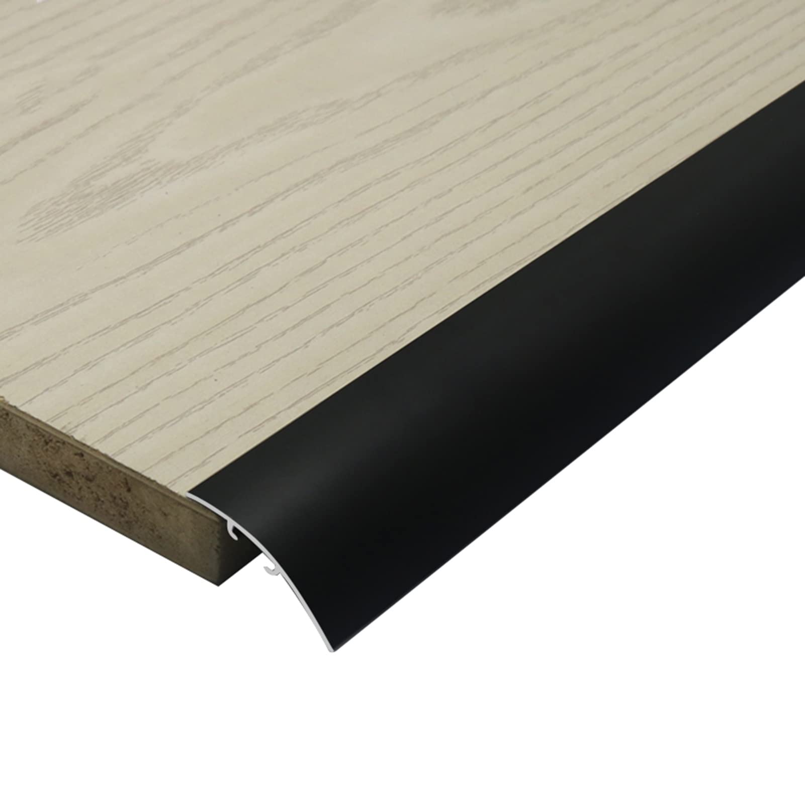 Floor Transition Strips, Multicolor Aluminum Alloy Threshold Transition Strip(Black)