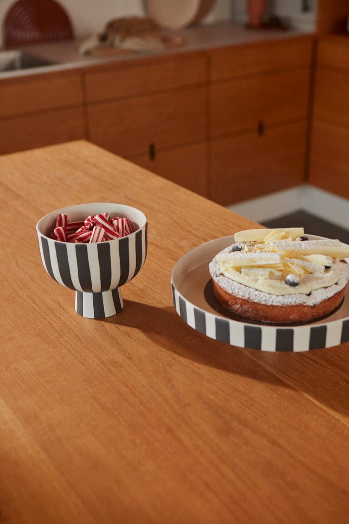 OYOY Toppu Bowl – Weiße Steingut-Schale im skandinavischen Design, Ø15 x H13 cm