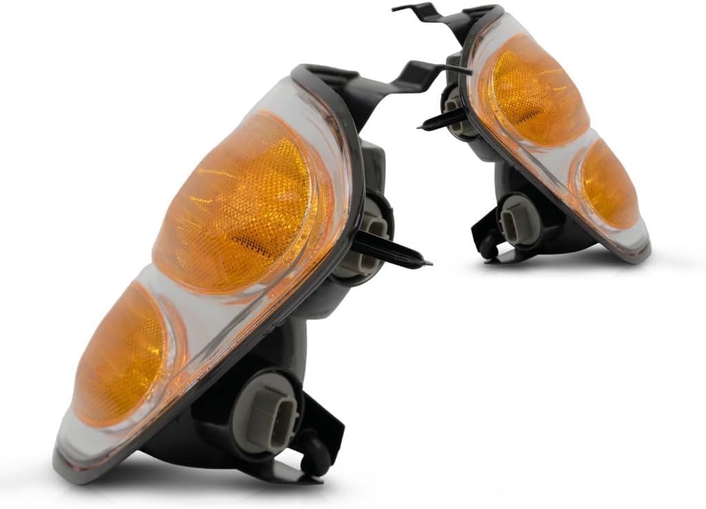For 2001-2004 Toyota Sequoia Pair Driver and Passenger Side Turn Signal/Side Marker Light With Bulbs Included TO2530143 TO2531143 | 81520-0C020 81510-0C020 ;