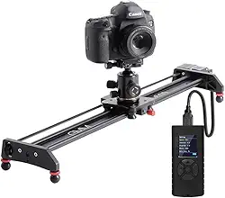 GVM Great Video Maker Câmera motorizada Slider Vídeo Trilhos Dolly com Controlador Gravação de vídeo Time-Lapse Liga de alumínio Vídeo Slider para entrevista Filme Fotografia