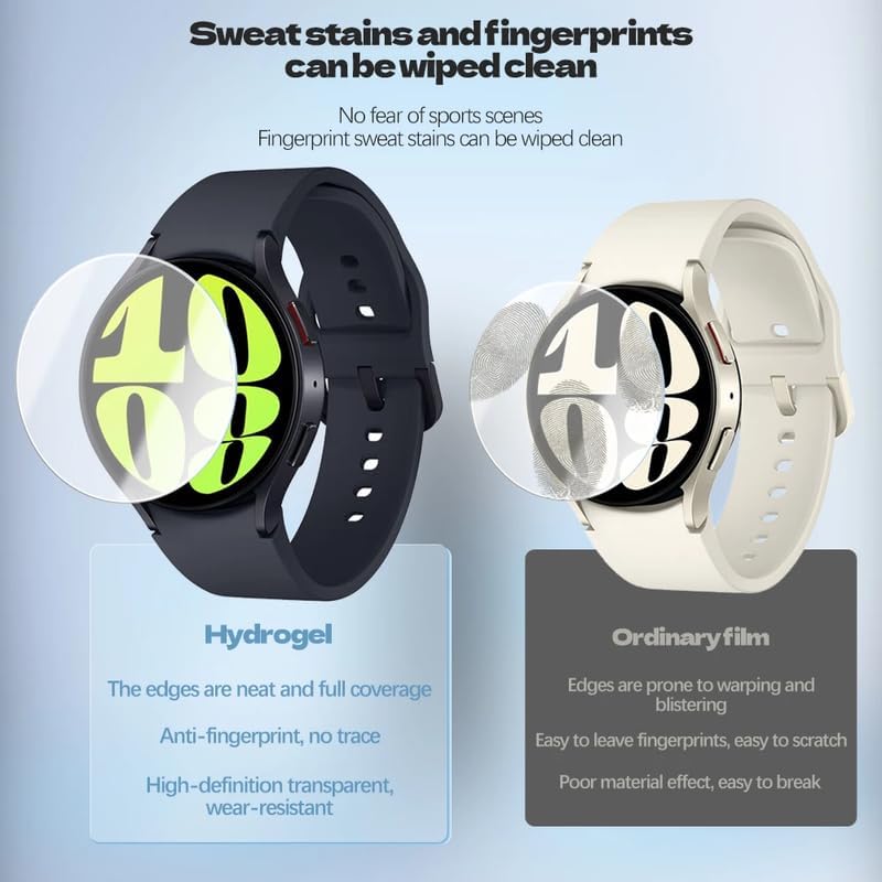 Image of BLACKSHEEP 2 Pack Membrane For Samsung Galaxy Watch 5 Pro 45mm Full Screen Coverage Flexible Watch Screen Protector with Easy Installation Kit