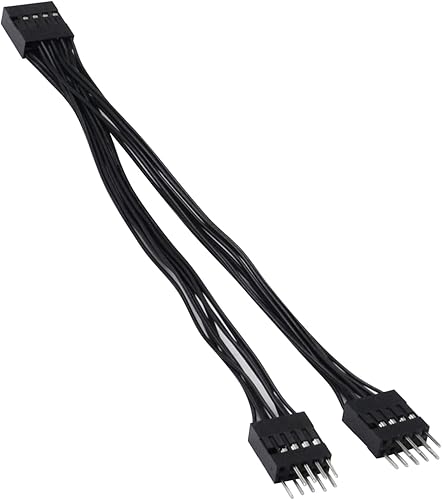 Miniatura 7 de Duttek Adaptador de placa base USB 3.0 a 2.0, cable divisor en Y, 9pin hembra a doble 9pin macho cable de extensión para adaptador de placa base de