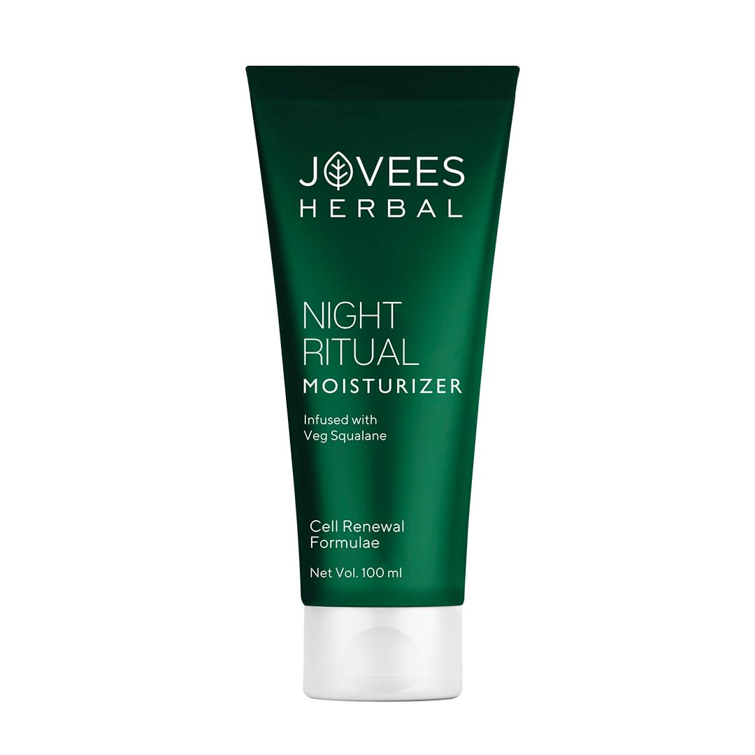 JOVEES Herbal Night Ritual Cream Moisturizer | Prevents Dark Spots | Reduces Fine Line | Skin Renewal & Rejuvenation | Nourishes & Hydrates Skin | Exfoliates |All Skin Types 100Ml