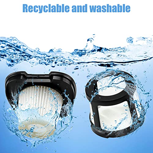 3 Pack Handheld Vacuum Filter For Bissell Pet Hair Eraser Lithium Ion Hand Vacuum Filter Replacement 2390 2390A 2389 2579 2284W Replaces 1614203 1614212 1614204 With 1 Little Brush For Gift #TOP4