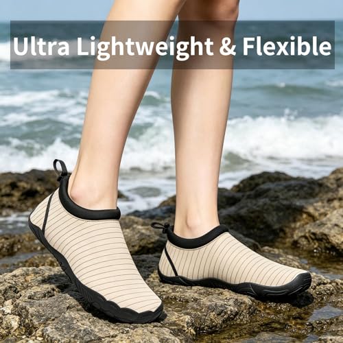 Image of Mishansha Water Shoes Women Wide Toe Quick Dry Aqua Shoes | Adult Swim Shoes Anti-slip Five Finger Barefoot Shoes For Beach Hiking Yoga Reefing Surfing River