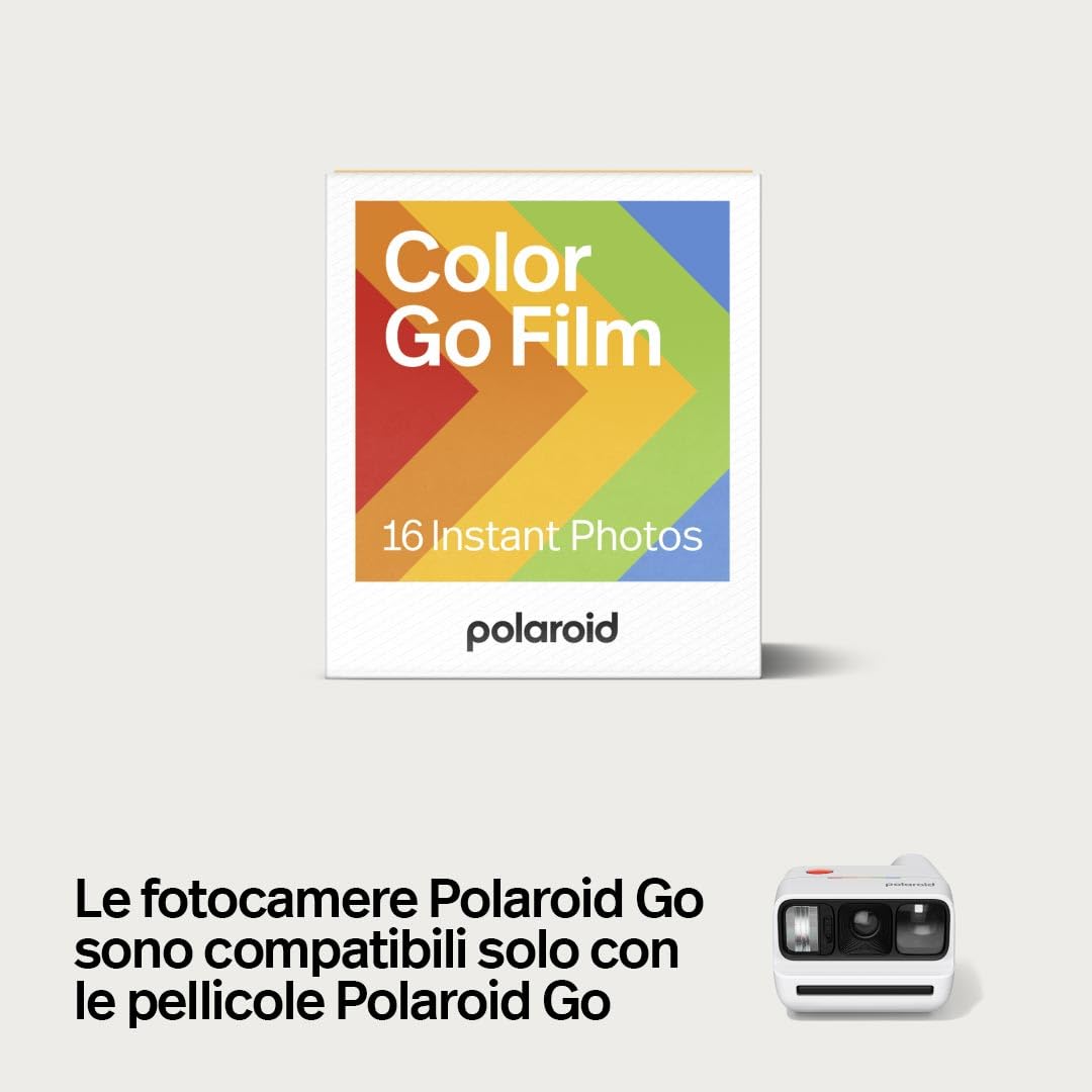 Polaroid - Bundle Instant Camera Go Gen 3 White + Go Color Film (16 Photos)