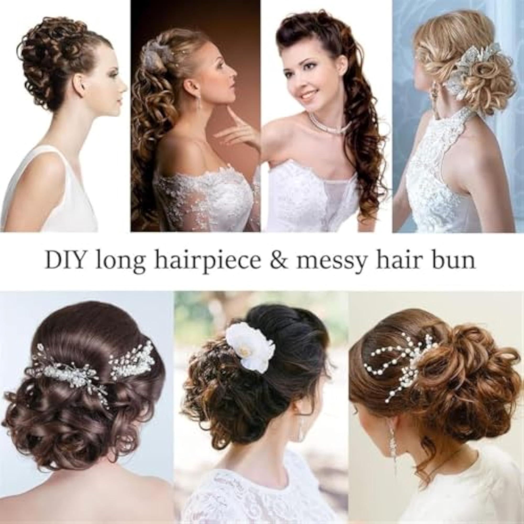 Messy Hair Frill Extension, Black