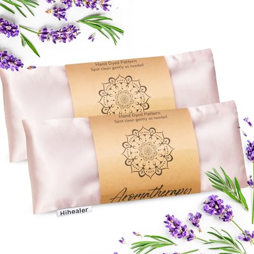 Hihealer Lavender Eye Pillow – Weighted Eye Mask for Sleeping, Headache Relief, Sinus Pressure, Aromatherapy Moist Heat Eye Compress, Meditation Accessories, Relaxation Sleep Mask Gift for Women