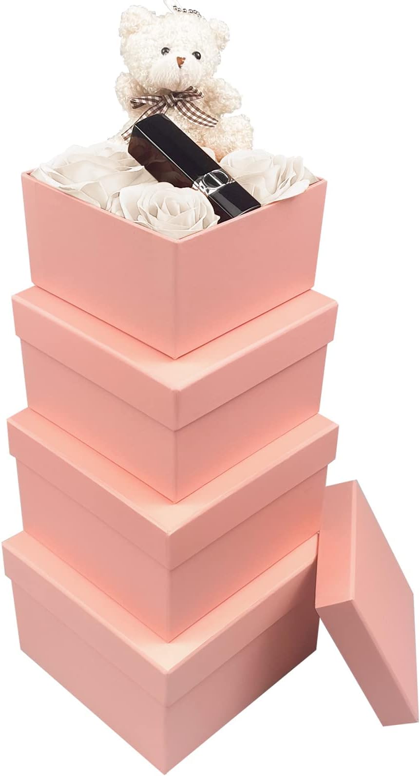 Amazon.com: GP SUP 6”×6”×6”Pink Gift Boxes with lids,12 Pcs Beautiful ...