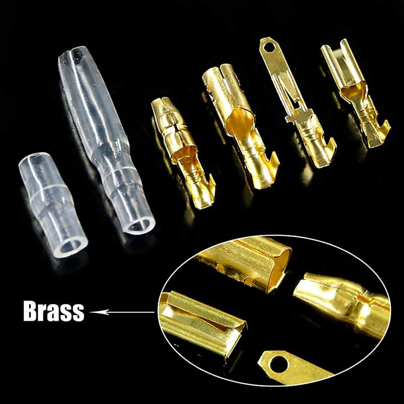 700 piezas de 2,8 mm, 2, 3, 4, 6, 9 pines, conector de cable eléctrico automotriz de 2,8 mm, kits de terminales de cable macho y hembra for motocicleta, bicicleta eléctrica y coche.