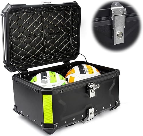 Valise de moto en aluminium et boîte de rangement supérieure de scooter pour casque durable