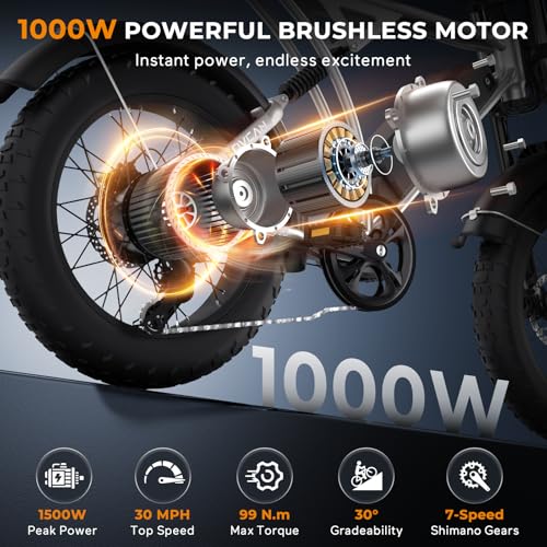 Movcan V60/V60 Pro Electric Bike, 48V 15.6/18.2Ah Removable