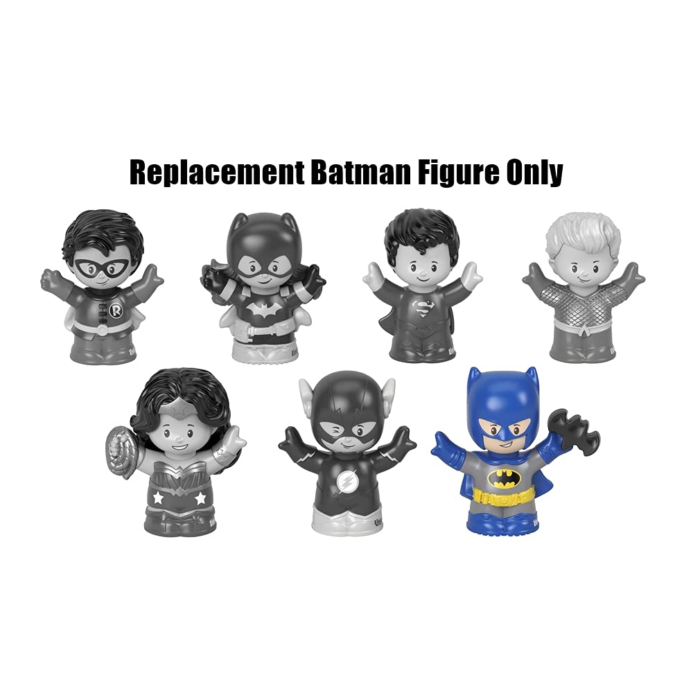 Fisher-Price Parte di ricambio Little People Inspired by DC Superfriends Pack GMJ14 - Figura di Batman di ricambio