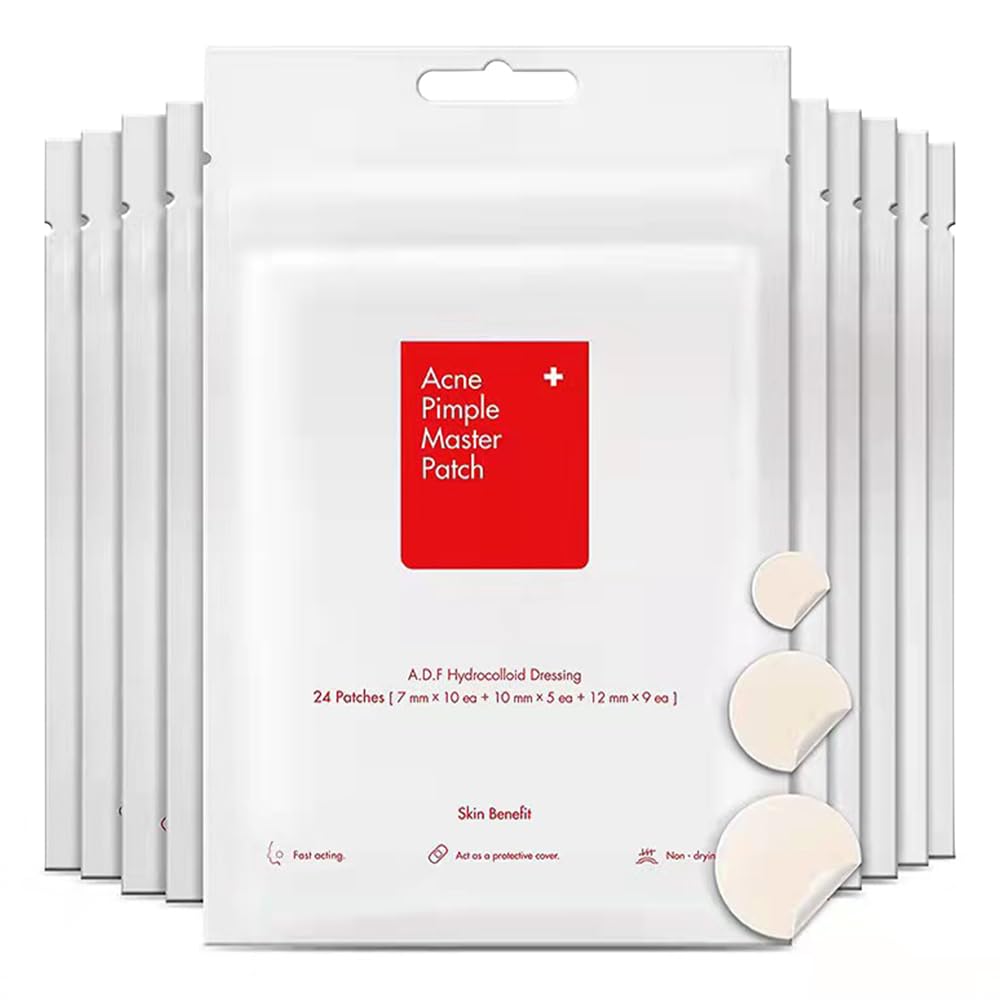 Acne Pimple Patch, Absorbing Hydrocolloid Original, Hydrocolloid Acne Pimple Patch, Patches for Blemishes and Zits Cover, Spot Stickers for Face and Body, 3 Size, Vegan and Cruelty Free (10 Count)