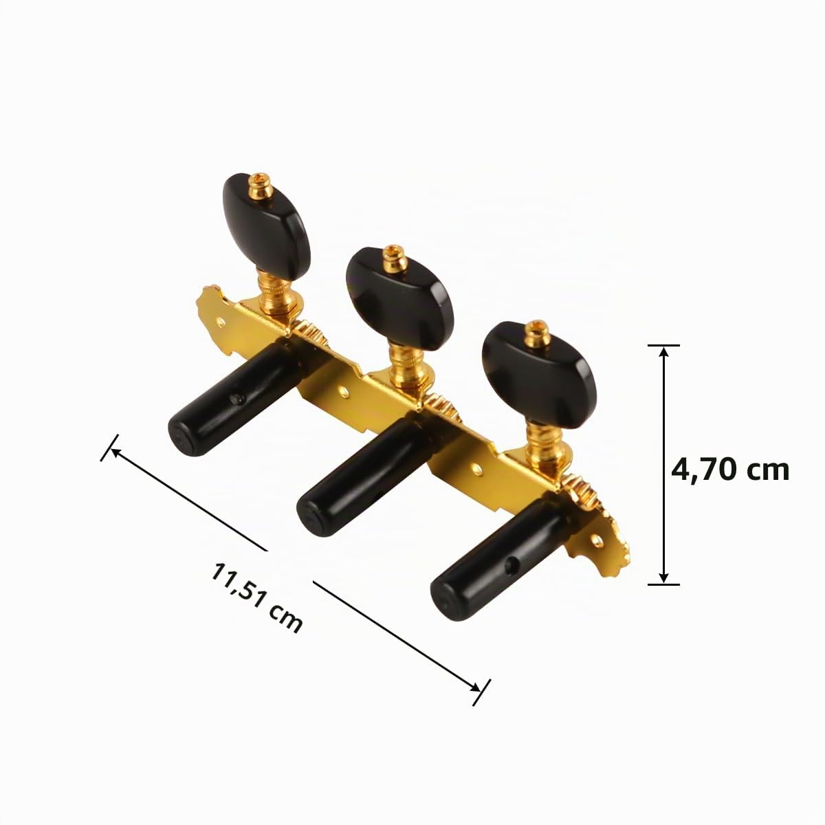 Meccaniche per Chitarra 3+3 Set di Chiavi di accordatura, piroli per Chitarra Classica, meccaniche per Chitarra Classica, Chiavi di accordatura, piroli per Chitarra Classica, Pulsante Nero