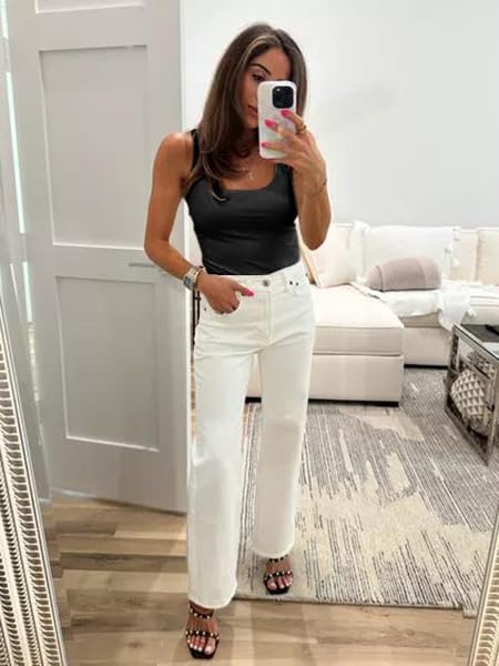 Tankaneo Womens Sexy Deep V Neck Top Sleeveless Backless Spaghetti Strap Tank Top Casual Basic Cami Top - Image 6