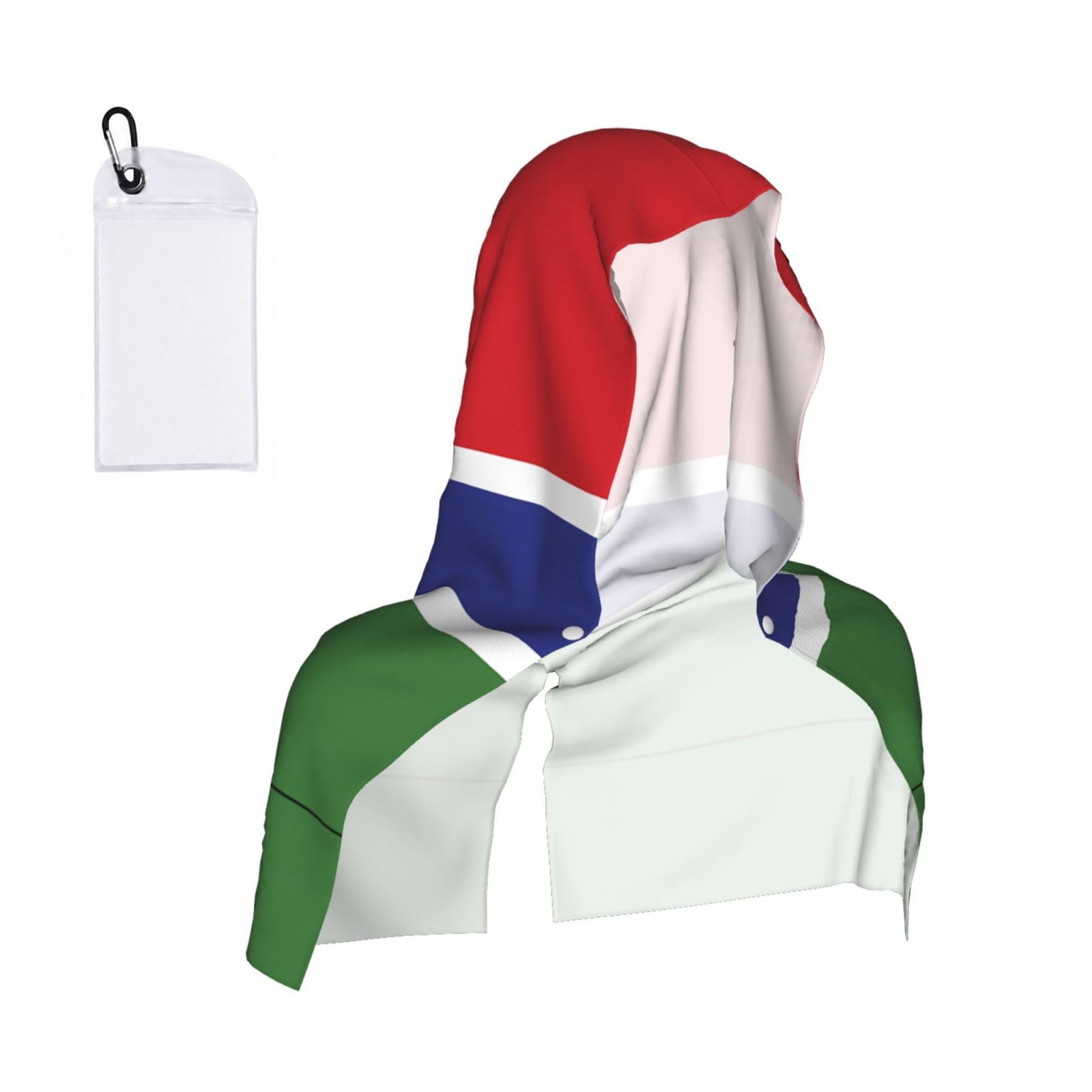 CNTDBU Flag of the Gambia Cooling Towel Hooded-Instant Chill Neck Cover for Sports, UV Cooling Rag for Running Gym