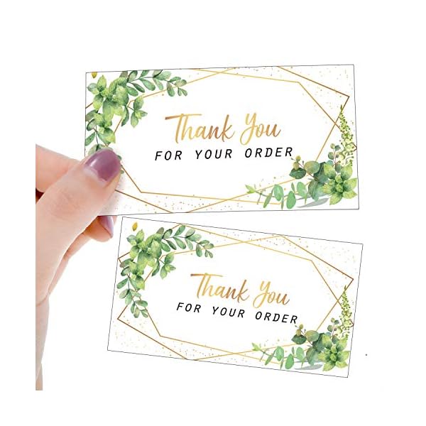 180 Stücke Thank You for Your Order Karte Unterstützen Sie Klein Unternehmen Kunden Thank You Karten Gold Folie und Grün… – Bild 6