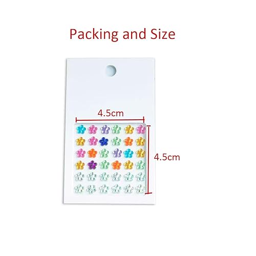 Miniatura 6 de 4 hojas de calcomanías para la cara y los ojos, gemas y diamantes de imitación autoadhesivos