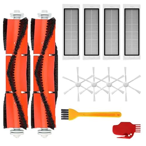 Repuestos de repuesto para Xiaomi Mi Robot Vacuum Mop 2 STYTJ03ZHM,12 piezas de accesorios de repuesto para aspiradora Incluye 2 cepillos principales, 4 cepillos laterales, 4 filtros, 2 cepillos de
