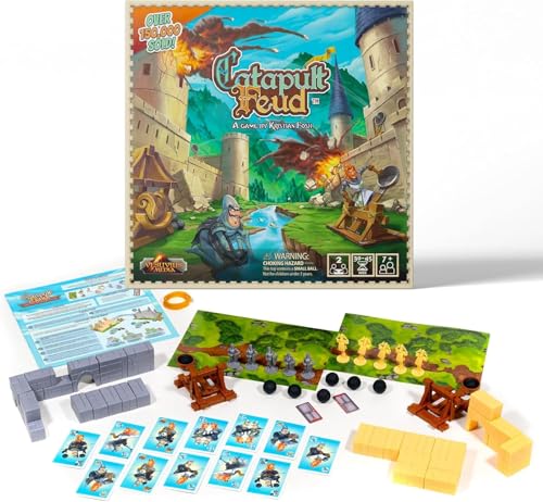 Catapult Feud juego de mesa de estrategia para 2 jugadores miniatura 1