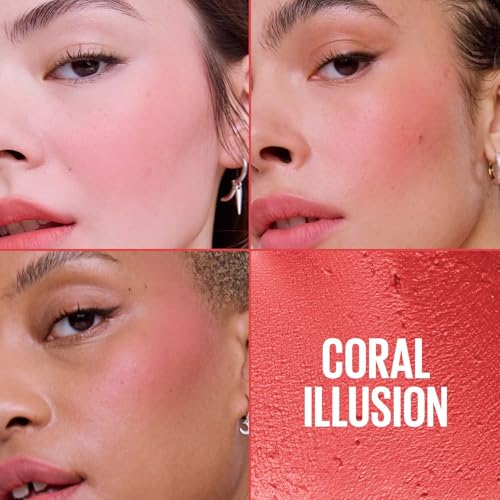 Image of Maybelline Cloudtopia Cheek & Lip Mousse Blush | Lightweight, Pigmented Mousse in Coral Illusion, 5g