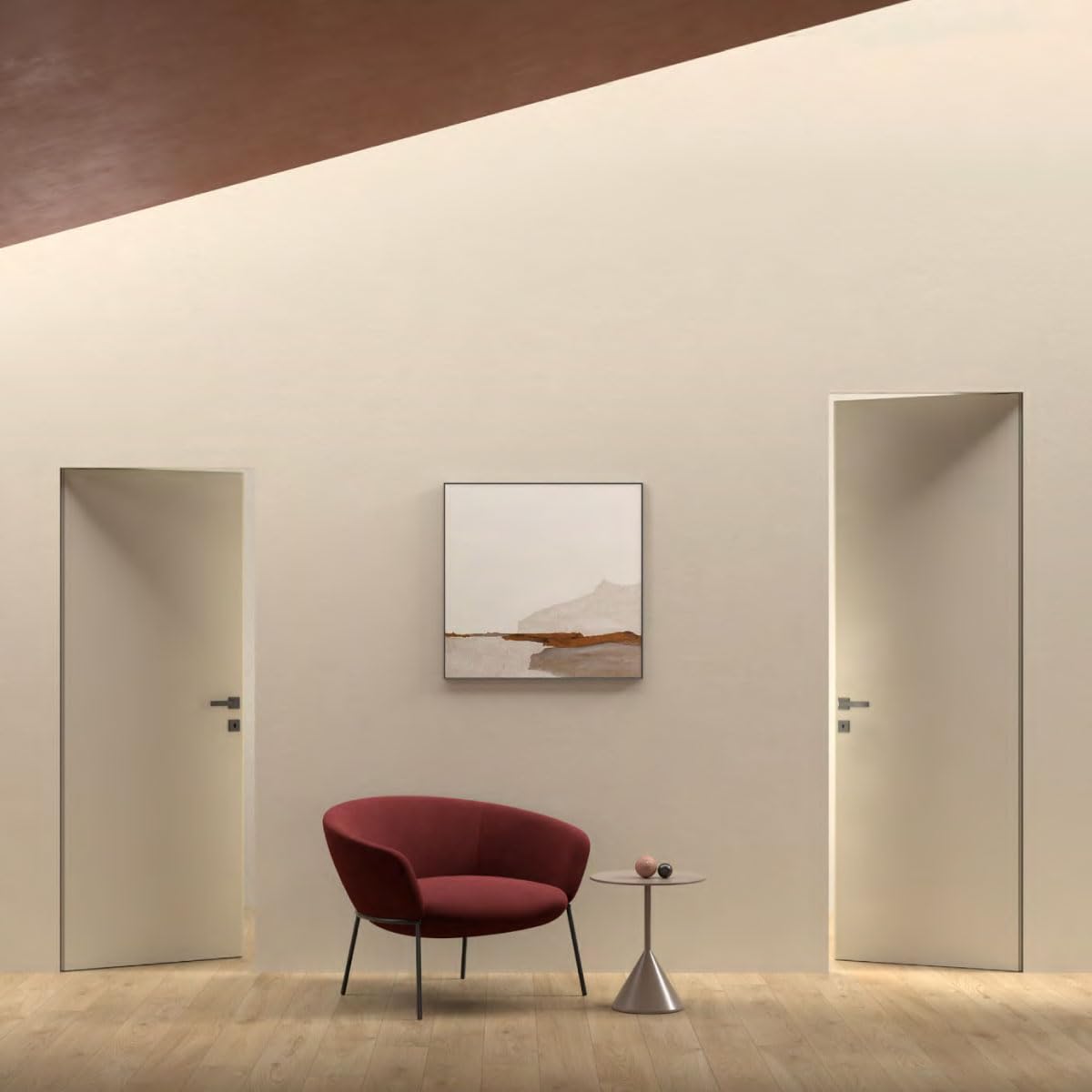 XREVERX XL Porte-câble Mural Hauteur 2,40 m Battant Réversible, Cadre et Porte Personnalisables, Ouverture Droite/Gauche, Dimensions Standard (Blanc (Peinturable), 80x240 cm)