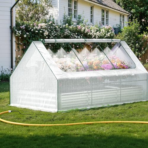 Lineware 8x4x1 ft Elevated Planter with PE Cover